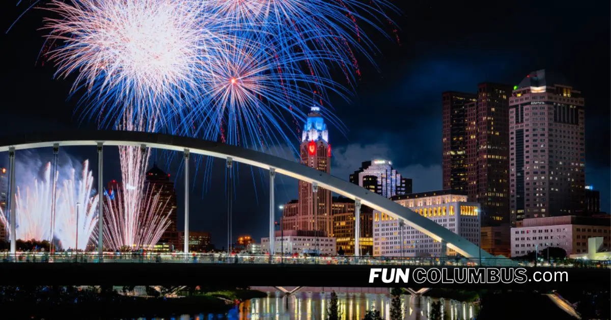 2023 Red White and Boom Columbus - Skyline with fireworks